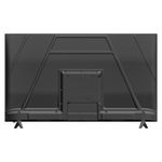 televisor smart tv telstar 70 pulgadas vista posterior panel trasero chasis negro puertos de conexion y soportes de base