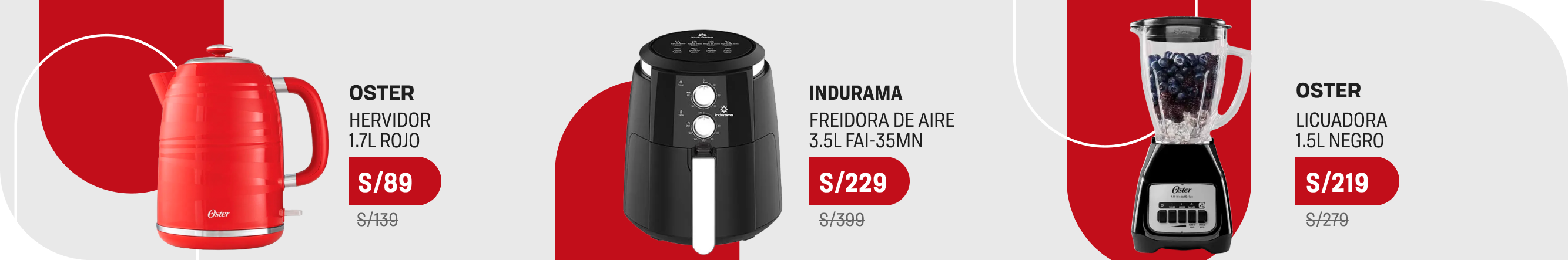 hervidor en oferta, olla arrocera en oferta, licuadora en oferta