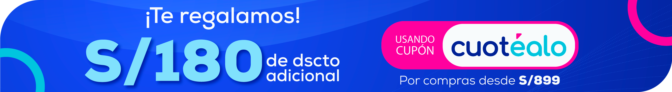 S/180 de regalo con CUOTEALO