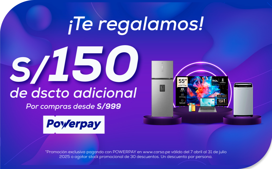 S/150 de regalo con POWERPAY