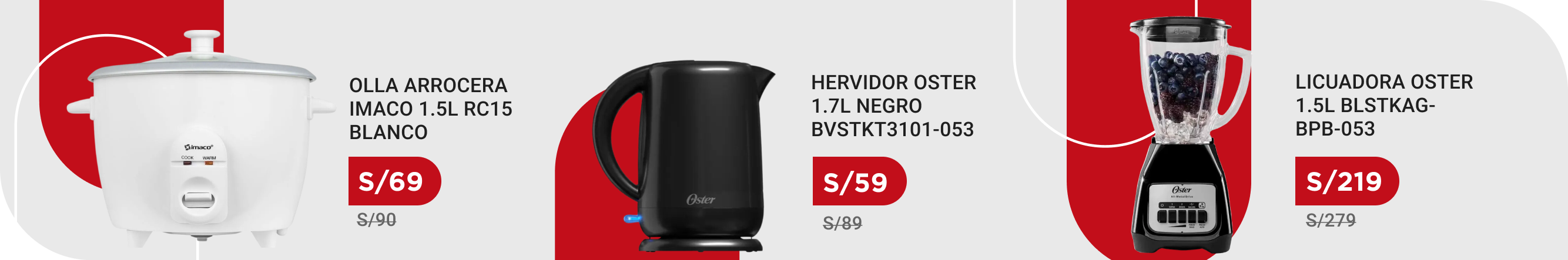 hervidor en oferta, olla arrocera en oferta, licuadora en oferta